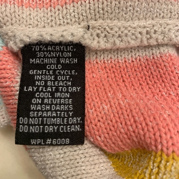 Striped knit sweater vest with V neckline - multicolored, size XL. - Picture 3 of 3